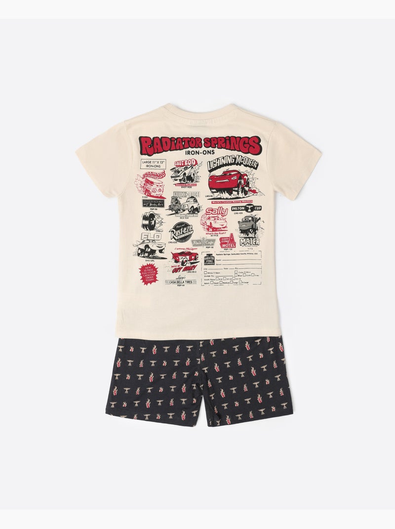 Pigiama a maniche corte per ragazzi DISNEY CARS Radiator Springs Ecru - Kiabi
