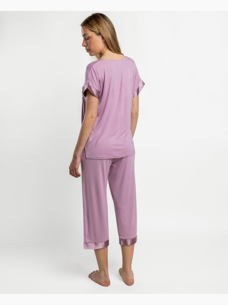 Pigiama a maniche corte Soft Dreams da donna ADMAS CLASSIC Rosa chiaro - Kiabi