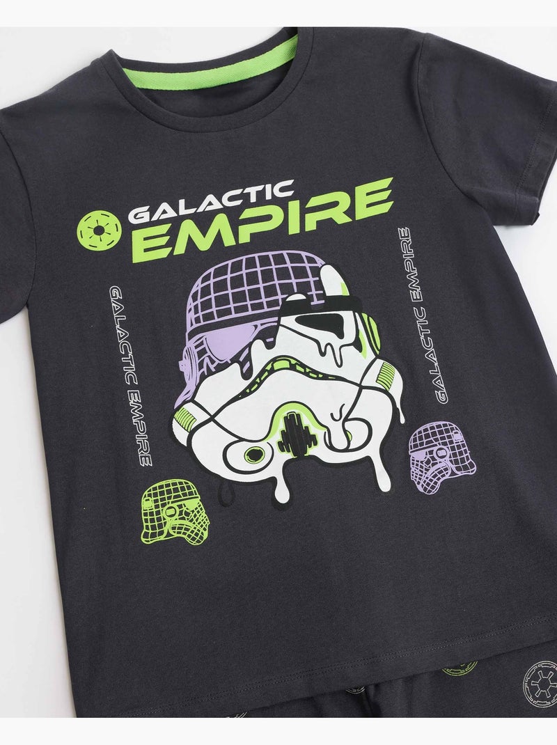 Pigiama a maniche corte STAR WARS Neon Galactic Empire per ragazzi Grigio scuro - Kiabi