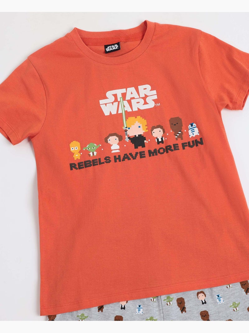 Pigiama a maniche corte STAR WARS Pixel Wars per ragazzi Arancione - Kiabi