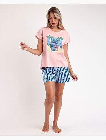 Pigiama a maniche corte Stitch Waves da donna DISNEY