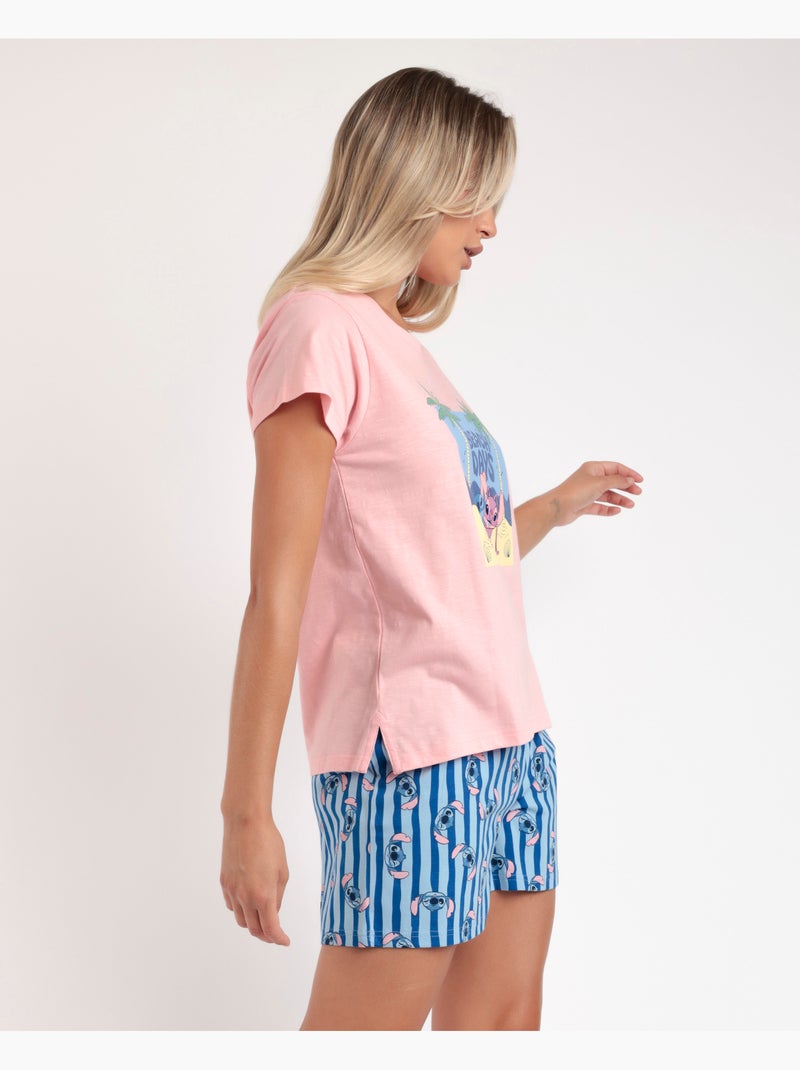 Pigiama a maniche corte Stitch Waves da donna DISNEY Rosa - Kiabi