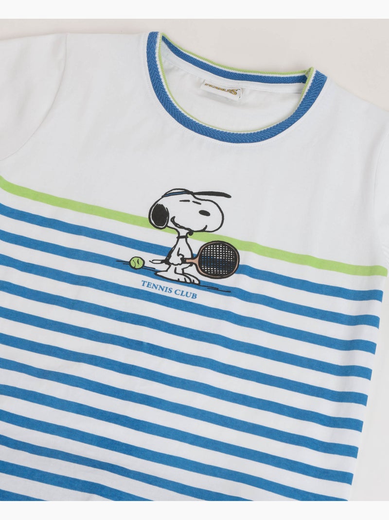 Pigiama a maniche corte Tennis Club per ragazzi PEANUTS Blu - Kiabi