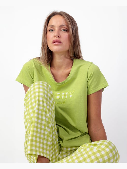 Pigiama a maniche corte Vichy Mood da donna ADMAS - Kiabi Pigiama a maniche corte Vichy Mood da donna ADMAS - Kiabi