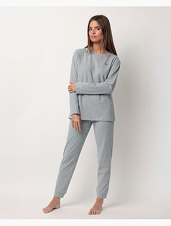 Pigiama a maniche lunghe a coste supersoft da donna ADMAS HOME