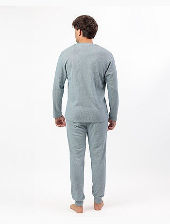 Pigiama a maniche lunghe a coste supersoft da uomo ADMAS HOME
