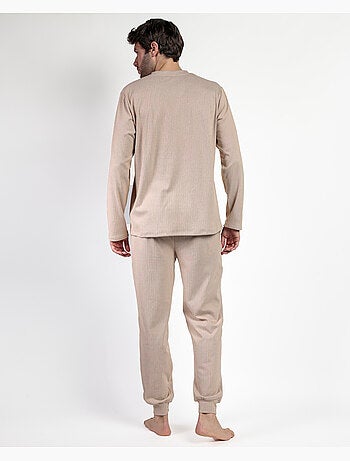 Pigiama a maniche lunghe a coste supersoft da uomo ADMAS HOME