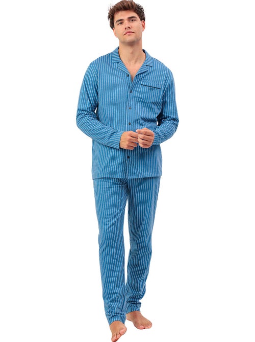 Pigiama a maniche lunghe a righe classiche da uomo ADMAS CLASSIC - Kiabi Pigiama a maniche lunghe a righe classiche da uomo ADMAS CLASSIC - Kiabi