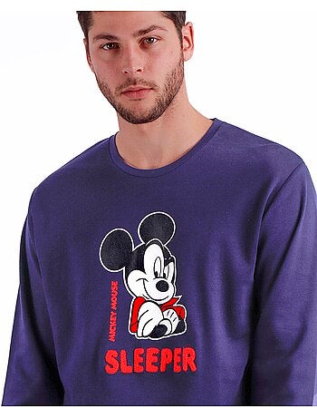 Pigiama a maniche lunghe a zigzag di Topolino da uomo DISNEY