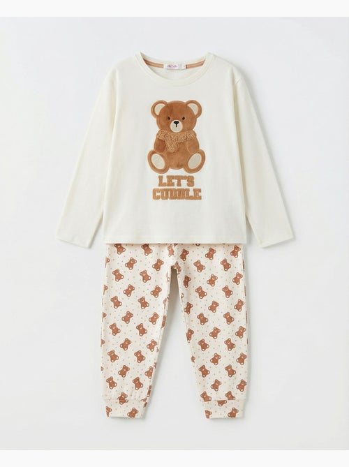 Pigiama a maniche lunghe ADMAS Bear Hugs per bambina - Kiabi Pigiama a maniche lunghe ADMAS Bear Hugs per bambina - Kiabi