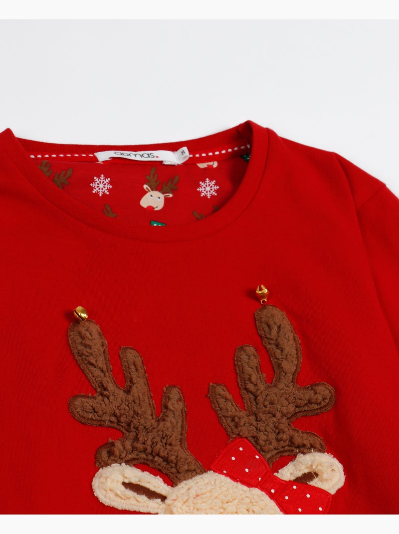 Pigiama a maniche lunghe ADMAS Don't Jingle My Bells per ragazza Rosso - Kiabi