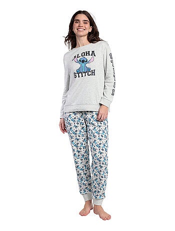 Pigiama a maniche lunghe Aloha Stitch da donna DISNEY