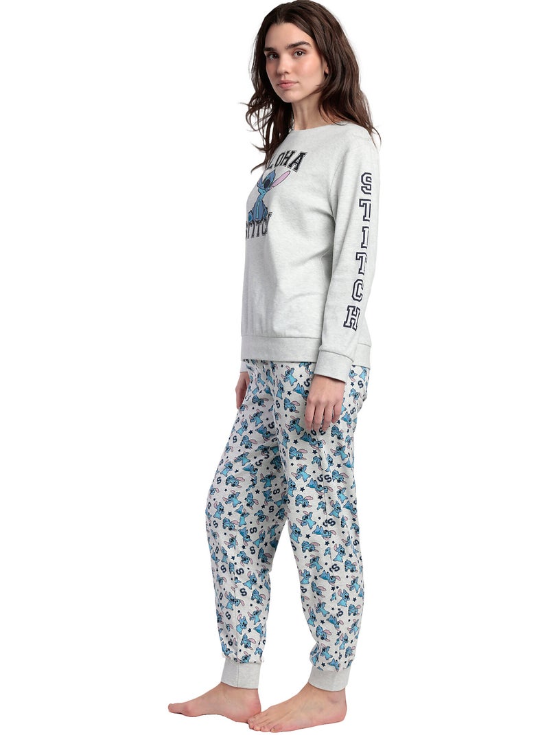 Pigiama a maniche lunghe Aloha Stitch da donna DISNEY Grigio - Kiabi