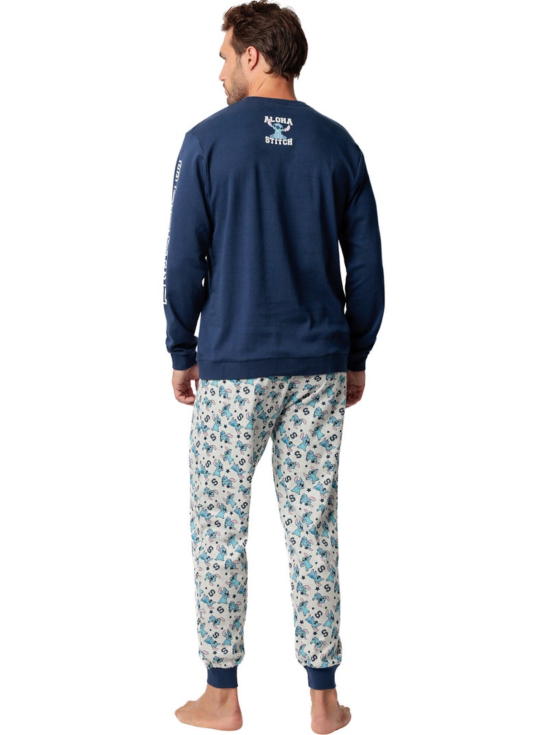 Pigiama a maniche lunghe Aloha Stitch da uomo DISNEY Blu marino - Kiabi