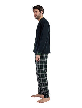 Pigiama a maniche lunghe aperto color smeraldo da uomo ADMAS MAGNIFIC