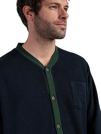 Pigiama a maniche lunghe aperto color smeraldo da uomo ADMAS MAGNIFIC