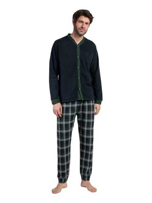 Pigiama a maniche lunghe aperto color smeraldo da uomo ADMAS MAGNIFIC - Kiabi Pigiama a maniche lunghe aperto color smeraldo da uomo ADMAS MAGNIFIC - Kiabi