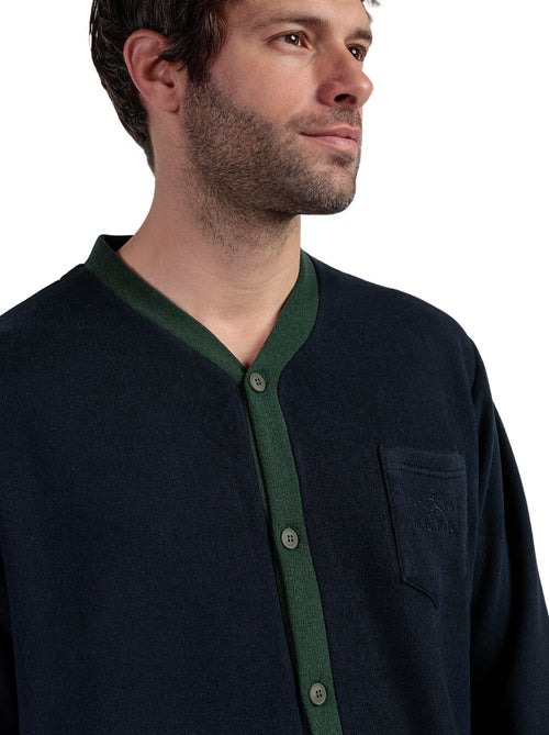 Pigiama a maniche lunghe aperto color smeraldo da uomo ADMAS MAGNIFIC - Kiabi Pigiama a maniche lunghe aperto color smeraldo da uomo ADMAS MAGNIFIC - Kiabi