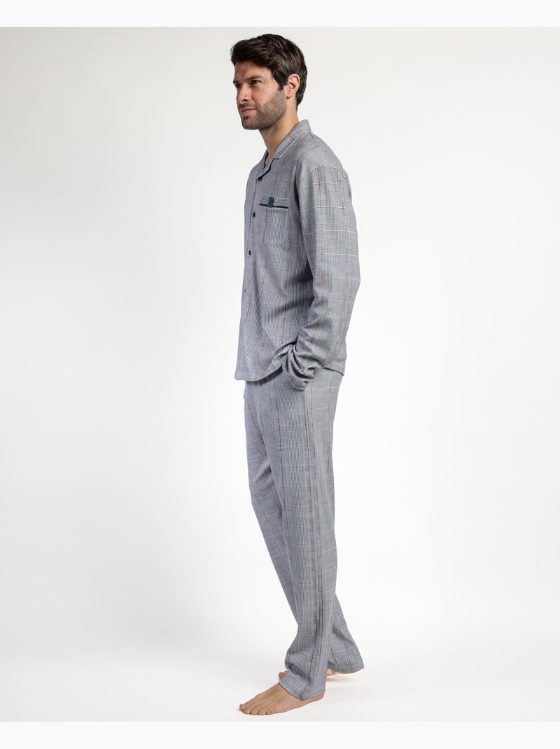 Pigiama a maniche lunghe aperto Harris da uomo ADMAS CLASSIC Grigio - Kiabi