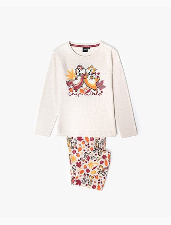 Pigiama a maniche lunghe Chip N'Dale per bambine DISNEY