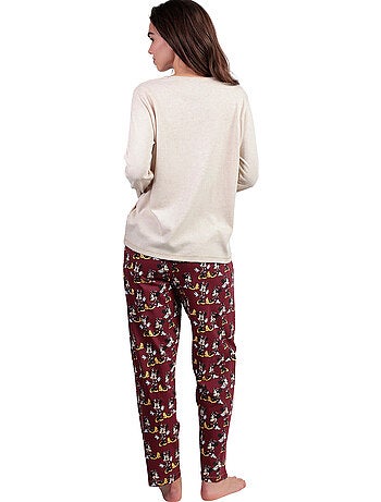Pigiama a maniche lunghe con bottoni da donna DISNEY Minnie Mouse