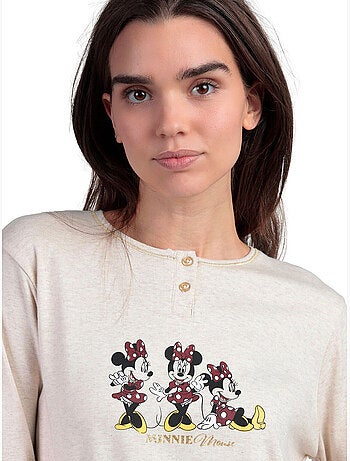 Pigiama a maniche lunghe con bottoni da donna DISNEY Minnie Mouse