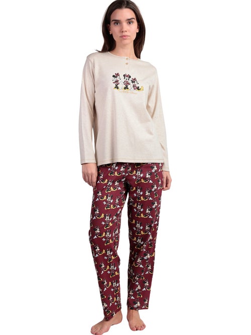 Pigiama a maniche lunghe con bottoni da donna DISNEY Minnie Mouse - Kiabi Pigiama a maniche lunghe con bottoni da donna DISNEY Minnie Mouse - Kiabi