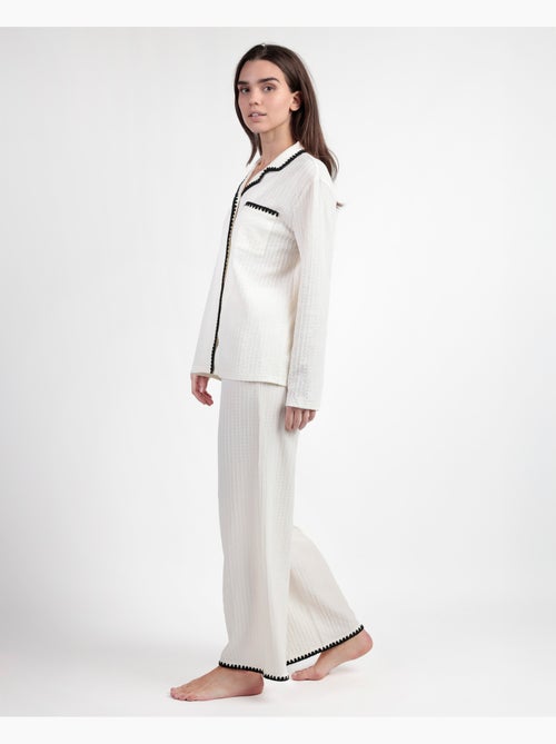 Pigiama a maniche lunghe con cuciture aperte da donna ADMAS LUXURY - Kiabi Pigiama a maniche lunghe con cuciture aperte da donna ADMAS LUXURY - Kiabi