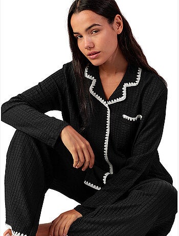 Pigiama a maniche lunghe con cuciture aperte da donna ADMAS LUXURY