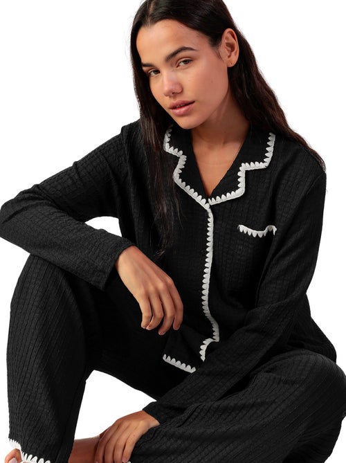 Pigiama a maniche lunghe con cuciture aperte da donna ADMAS LUXURY - Kiabi