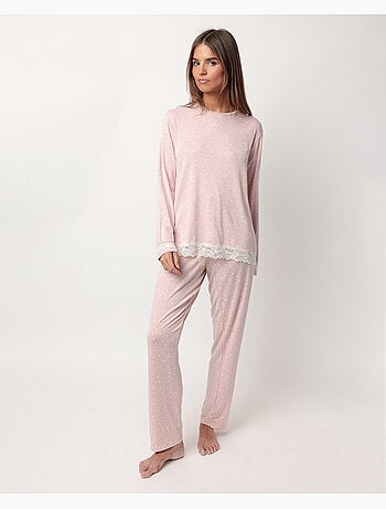 Pigiama a maniche lunghe con cuori ADMAS CLASSIC da donna