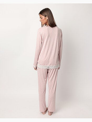 Pigiama a maniche lunghe con cuori ADMAS CLASSIC da donna