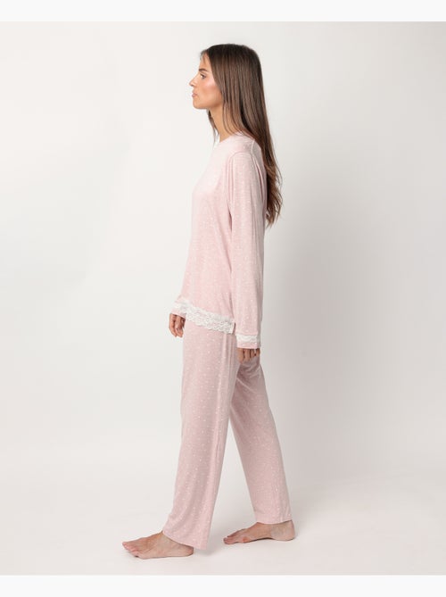 Pigiama a maniche lunghe con cuori ADMAS CLASSIC da donna - Kiabi Pigiama a maniche lunghe con cuori ADMAS CLASSIC da donna - Kiabi