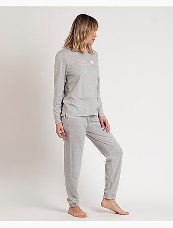 Pigiama a maniche lunghe con cuori rosa da donna ADMAS CLASSIC