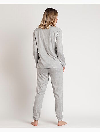 Pigiama a maniche lunghe con cuori rosa da donna ADMAS CLASSIC