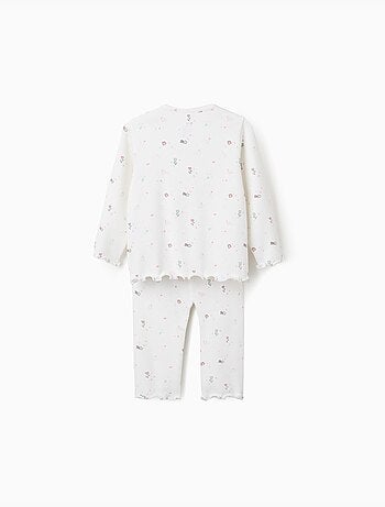 Pigiama a maniche lunghe con fiori e stelle