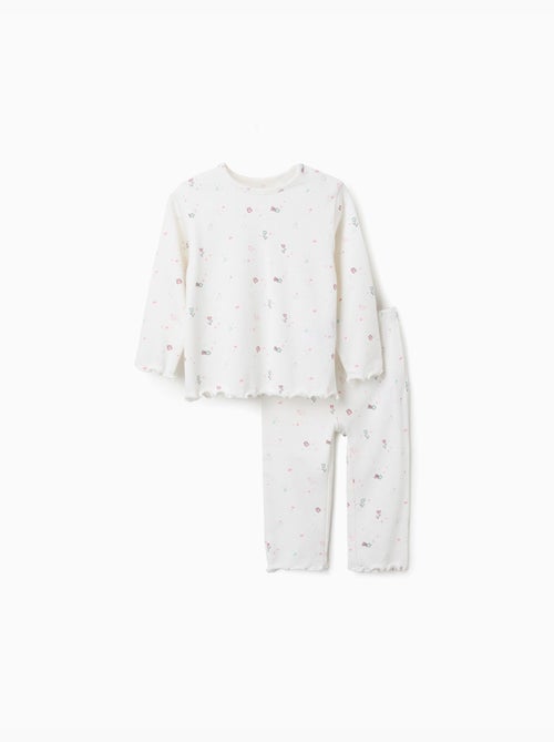 Pigiama a maniche lunghe con fiori e stelle - Kiabi