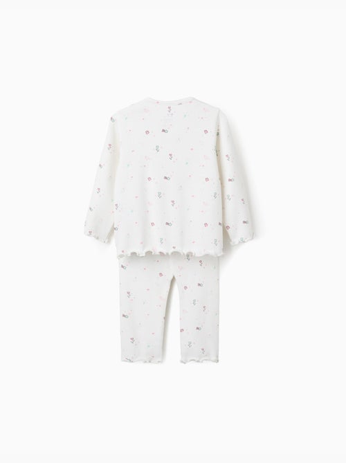 Pigiama a maniche lunghe con fiori e stelle - Kiabi