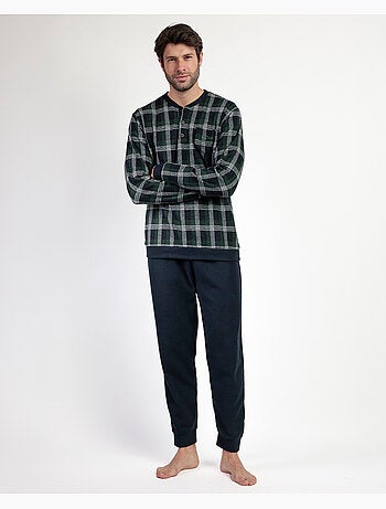 Pigiama a maniche lunghe con patta color smeraldo da uomo ADMAS MAGNIFIC