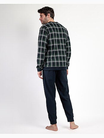 Pigiama a maniche lunghe con patta color smeraldo da uomo ADMAS MAGNIFIC
