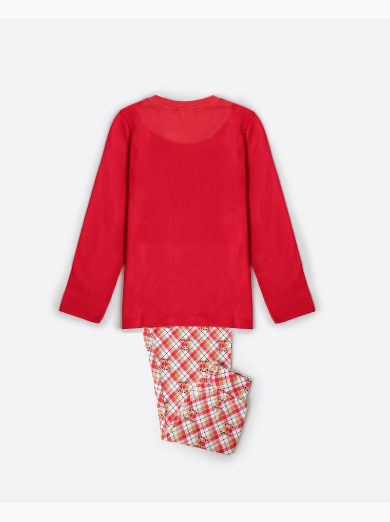Pigiama a maniche lunghe con renne ADMAS per bambini Rosso - Kiabi