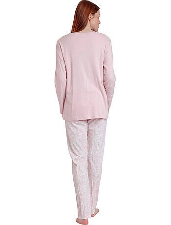 Pigiama a maniche lunghe con scollo a V da donna ADMAS La Vie Est Belle