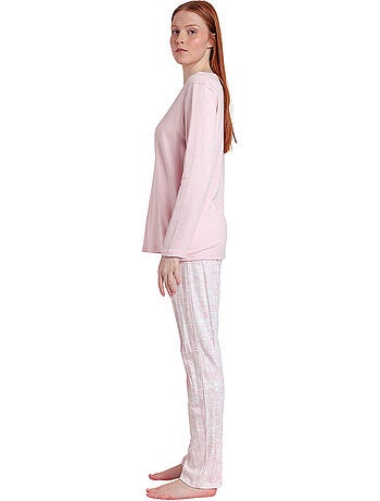 Pigiama a maniche lunghe con scollo a V da donna ADMAS La Vie Est Belle