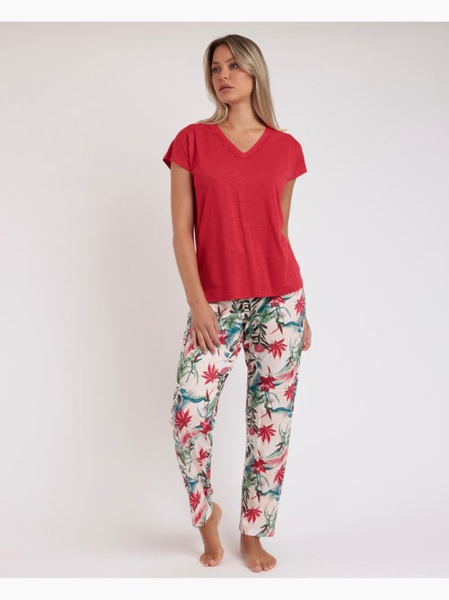 Pigiama a maniche lunghe con spirito tropicale da donna ADMAS GARDEN - Kiabi