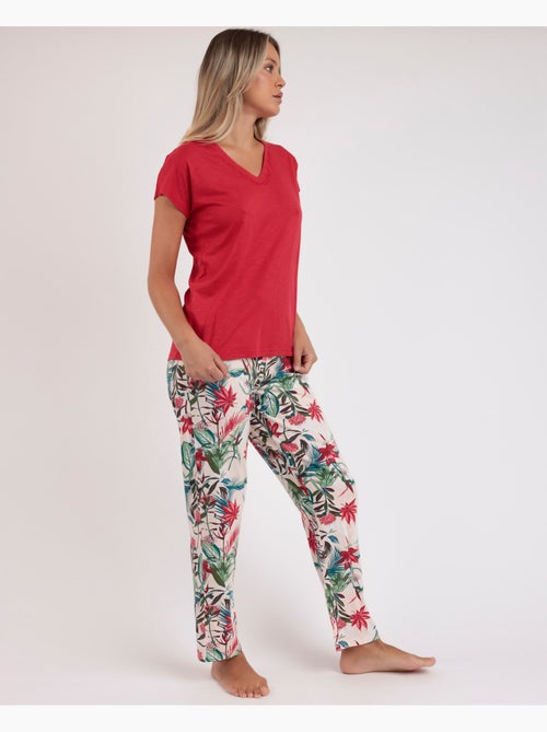 Pigiama a maniche lunghe con spirito tropicale da donna ADMAS GARDEN - Kiabi