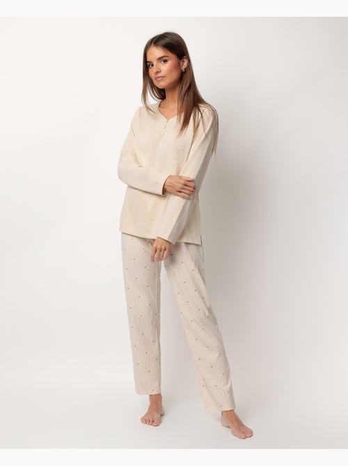 Pigiama a maniche lunghe con stelle e righe da donna ADMAS CLASSIC - Kiabi Pigiama a maniche lunghe con stelle e righe da donna ADMAS CLASSIC - Kiabi