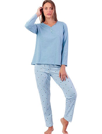 Pigiama a maniche lunghe con stelle e righe da donna ADMAS CLASSIC