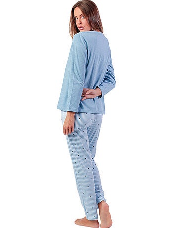 Pigiama a maniche lunghe con stelle e righe da donna ADMAS CLASSIC
