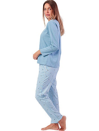 Pigiama a maniche lunghe con stelle e righe da donna ADMAS CLASSIC