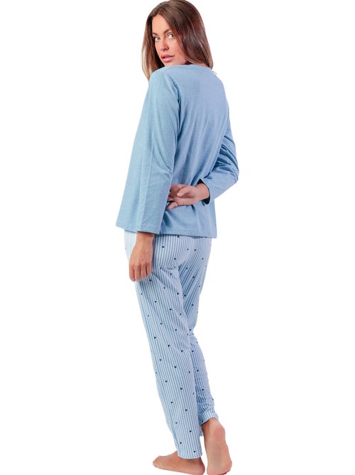Pigiama a maniche lunghe con stelle e righe da donna ADMAS CLASSIC - Kiabi Pigiama a maniche lunghe con stelle e righe da donna ADMAS CLASSIC - Kiabi
